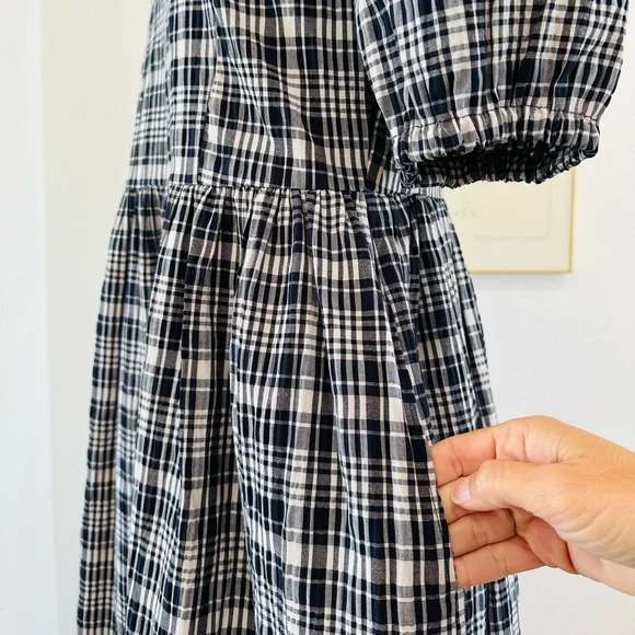 Fat Face Blue and White Checkered Babydoll Dress - Picture 10 of 16